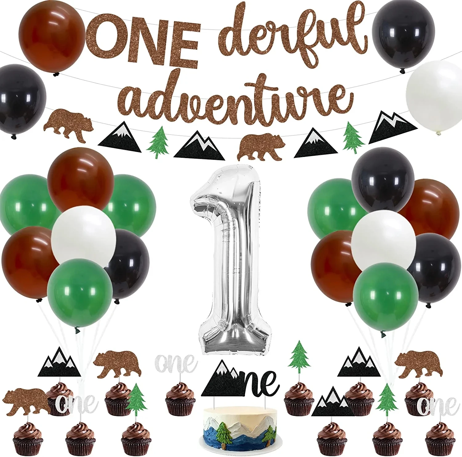Радостное приключение, украшение на 1-й день рождения, баннер, дикие воздушные шары для мальчиков, леса, кемпинга, товары для первого дня рождения