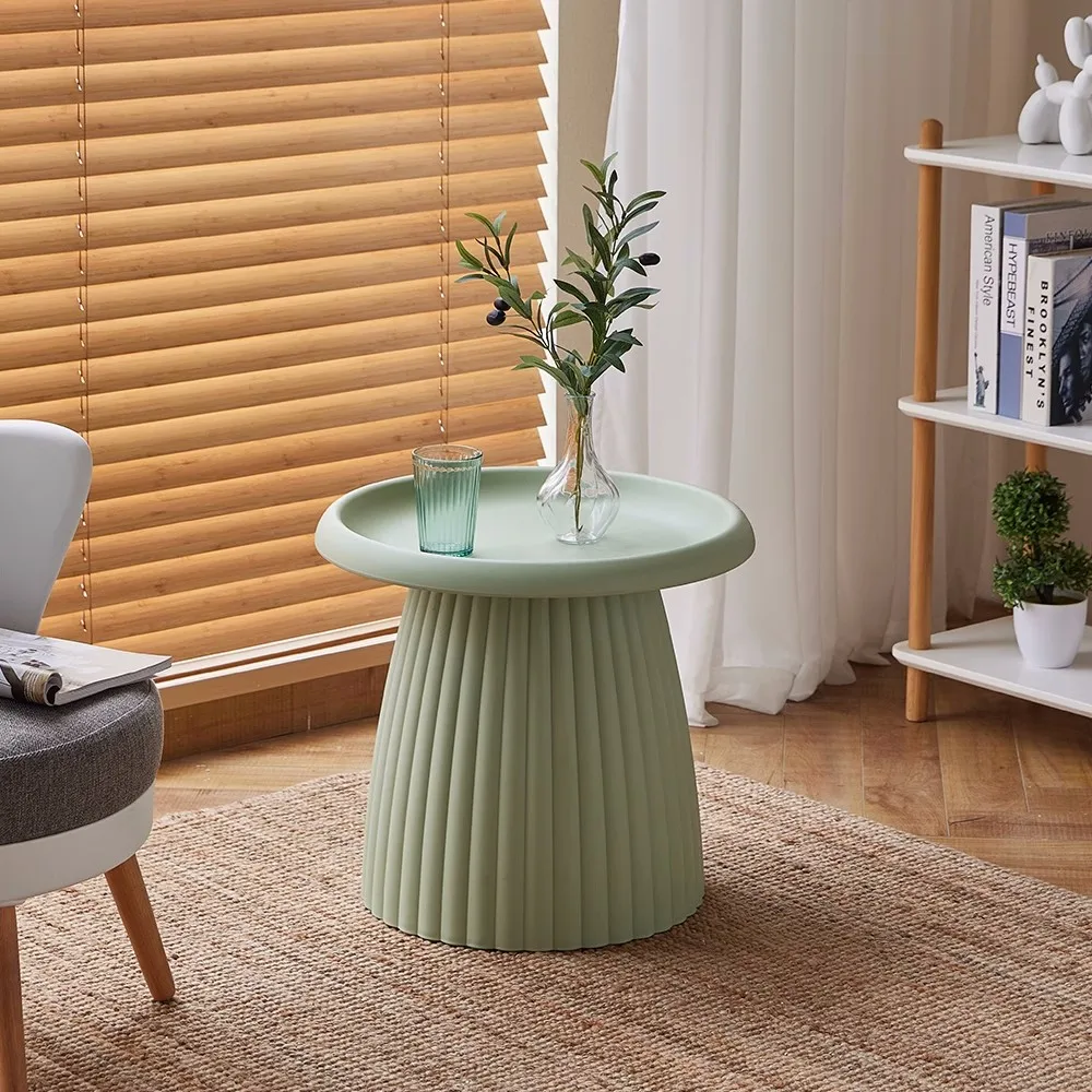 

Small Space Coffee Table Modern Ornaments Cover Holder Heat Insulation Tray Round Table Aesthetics Mesa De Centro Home Decor