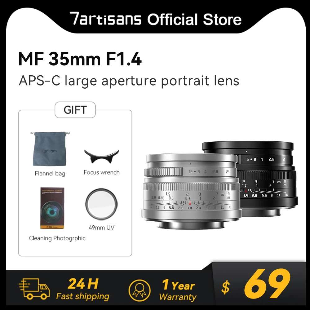 7 artisans 35mm F1.4 APS - C Prime объектив Sony E NEX-6 ZV-E10 A6100 A6600 NEX-7 Fuji FX X-T1 X-T2 X-A20 Canon EOS-M M2 M6 M10 M50 Micro 4/3 E-PL6 E-PL7 epm1 E-PL10 Nikon Z5 Canon RF EOS R3 EOS RP EOS R5