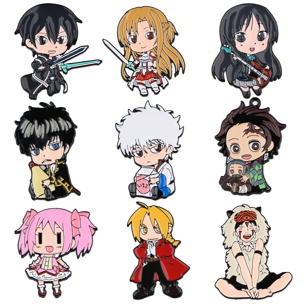 

Anime Badges on Backpack Manga Metal Enamel Pin Brooches for Women Lapel Pins Japanese Cute Fashion Jewelry Accessories