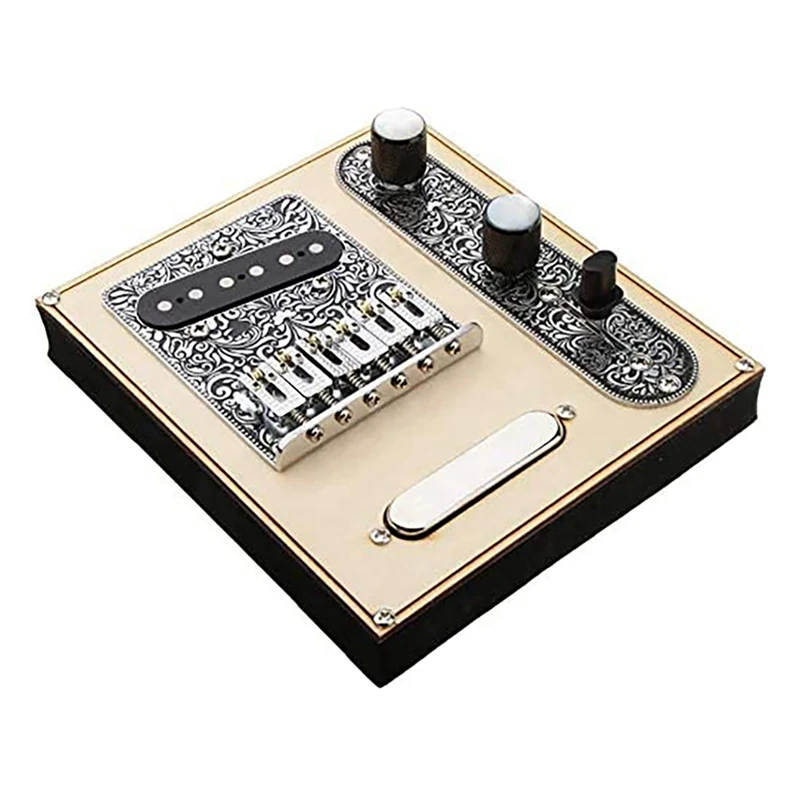 

6 Strings Saddle Bridge Plate,3 Way Switch Control Plate,Neck Pickup Set For Telecaster Electric Guitars Parts