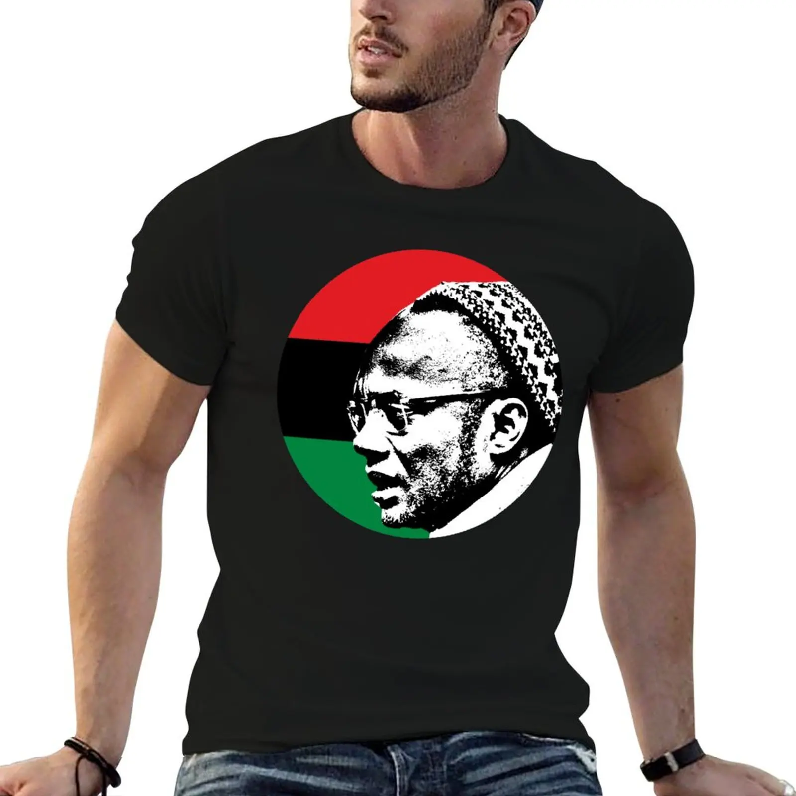 Фото Футболка Amilcar Cabral, простая однотонная футболка с круглым вырезом №1