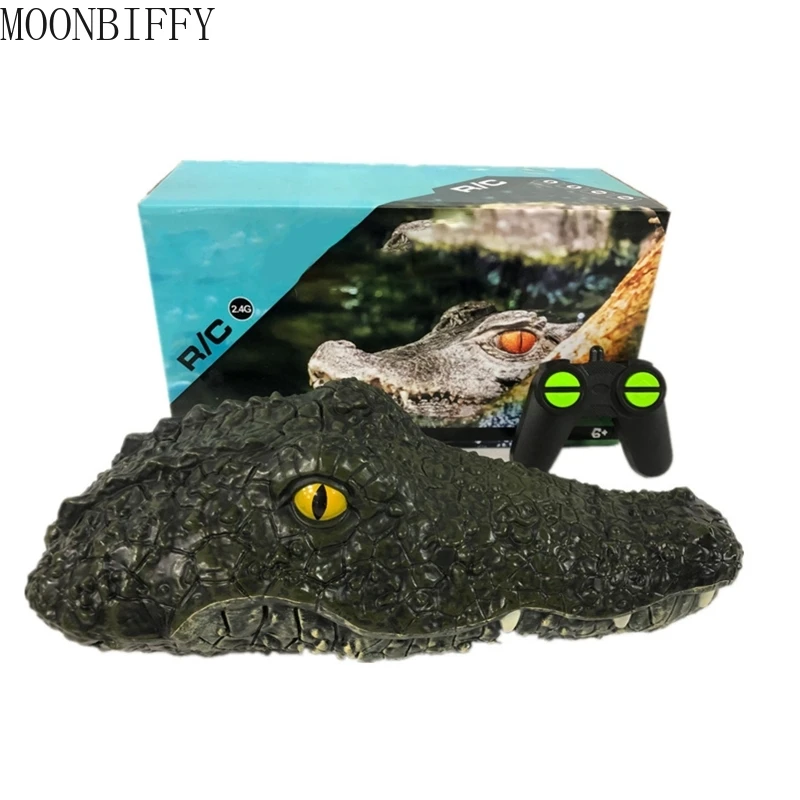 

Remote Control Speedboat Toy Simulation Crocodile Head Game Ship Kids Pool Lake R / C Boat Halloween Gift