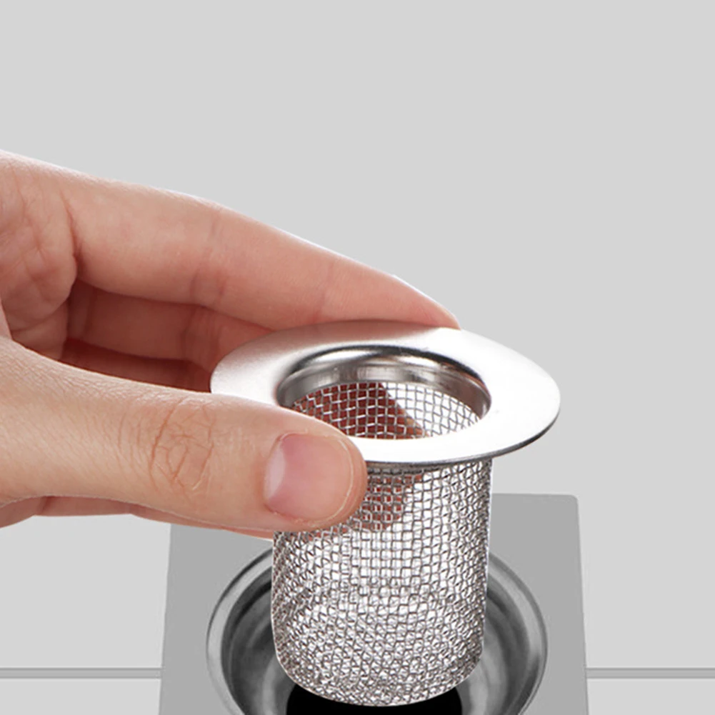 

4PCS Stainless Steel Sink Filter Floor Drain Mesh Sink Strainer Basket Hair Catcher Kitchen Sink Anti-clog Slag Strainer