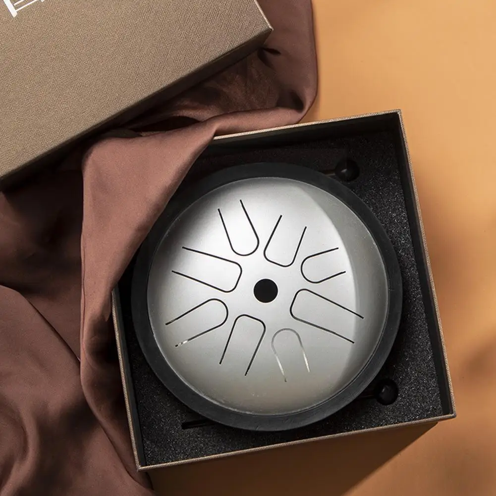 

6 Inch 8 Tone Ethereal Drum Tweeter Hoop Bag Drumsticks Gift Box Book Tutorial For Personal Meditation Yoga Practice Zen K9f0
