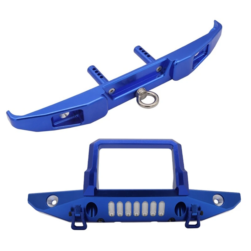 Metal Front & Rear Bumper with Tow Hook for Axial SCX6 AXI05000 1/6 RC Crawler Car Upgrades Parts Accessories