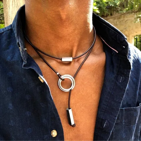 Многослойное кожаное ожерелье Meetvii