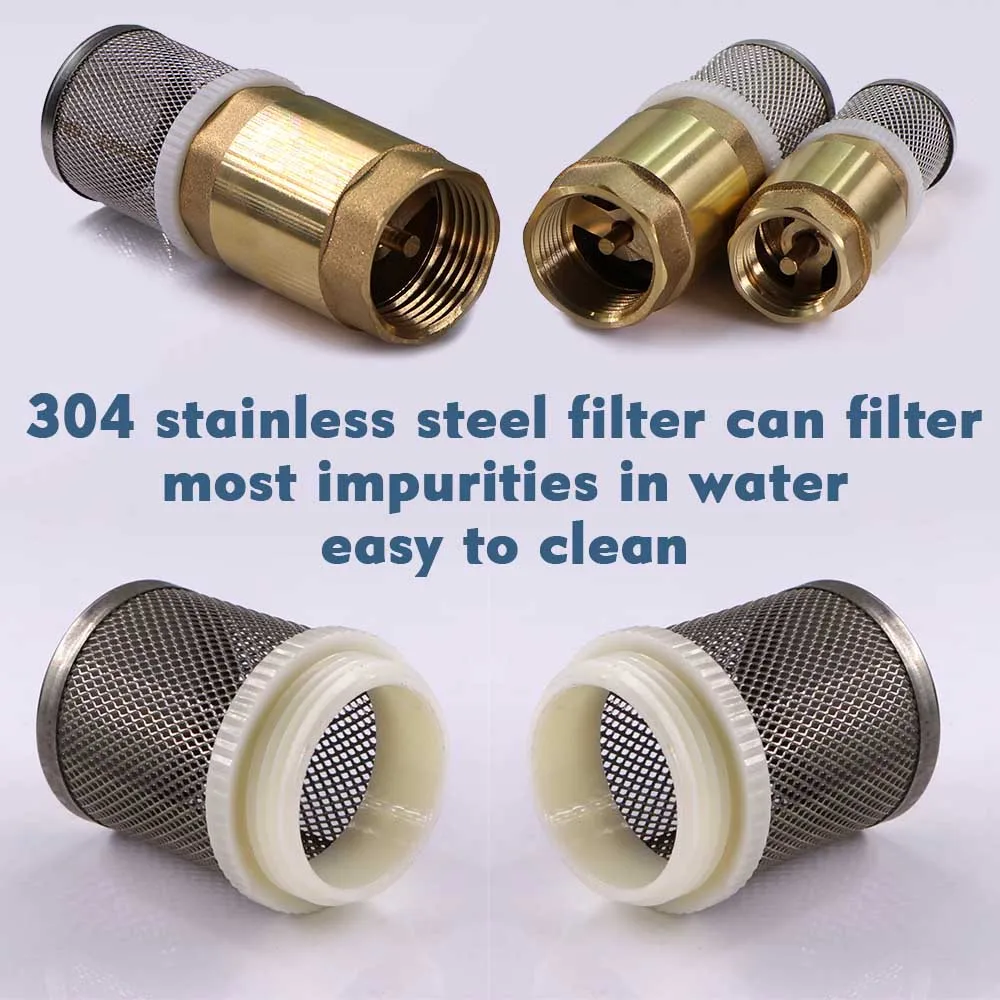 Латунный обратный клапан 1/2 дюйма 3/4 1 дюйм односторонний адаптер с защитой от