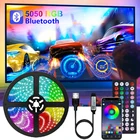 USB светодиодная полоса освещения Bluetooth 1-20 м RGB 5050 5 в RGB светильник s Гибкая Светодиодная лампа лента для телевизора настольного экрана подсветильник ка Диодная лента