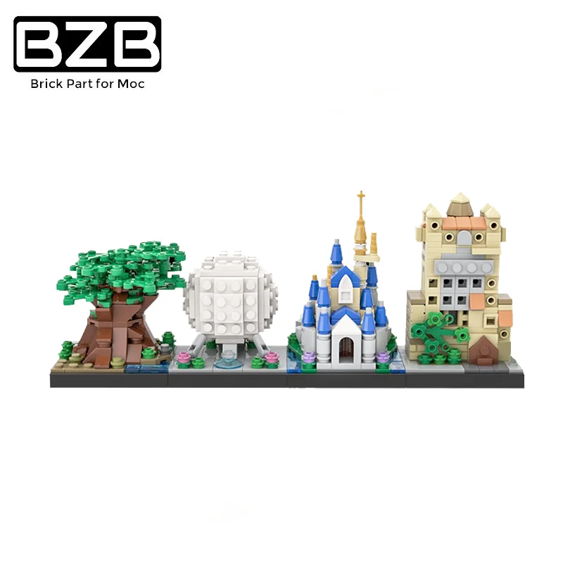 

BZB MOC Mini City Magic Skyline War Fortress Building Blocks Model Bricks Parts Kids Brain Game DIY Toys Birthday Best Gifts