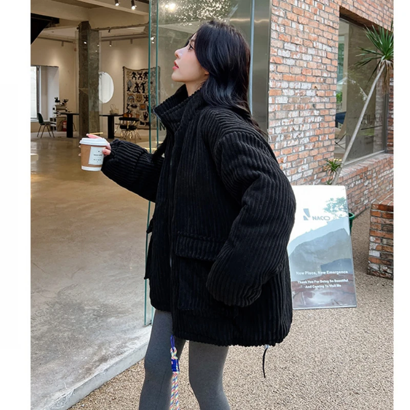 Winter Women's Coat Parkas Corduroy Padded Jacket Super Hot Coats Jackets Cheap Wholesale Women's Clothing Harajuku Retro Loose