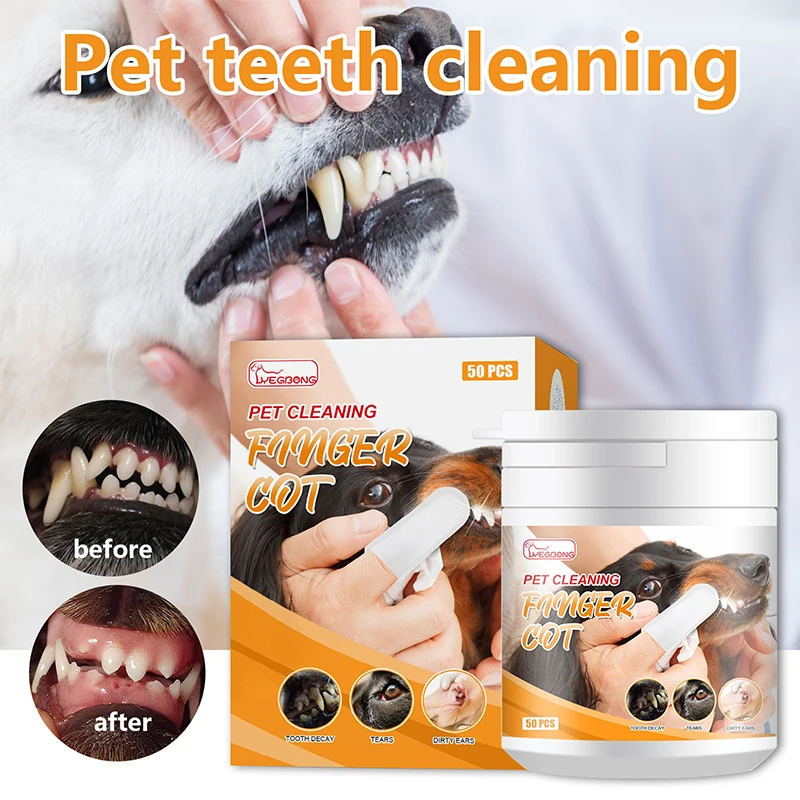 

Pet Finger Toothbrush Bad Breath Tartar Teeth Tool Dog Cat Cleaning Pet Supplies