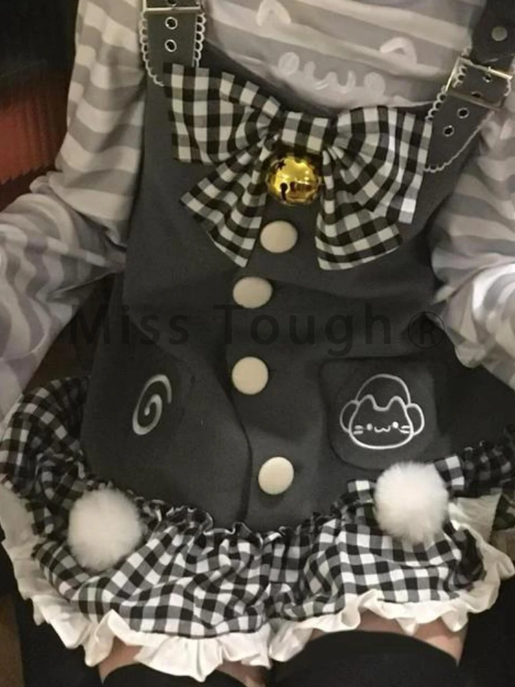 Осень-зима японский сладкий кавайный комплект из двух предметов женские топы в