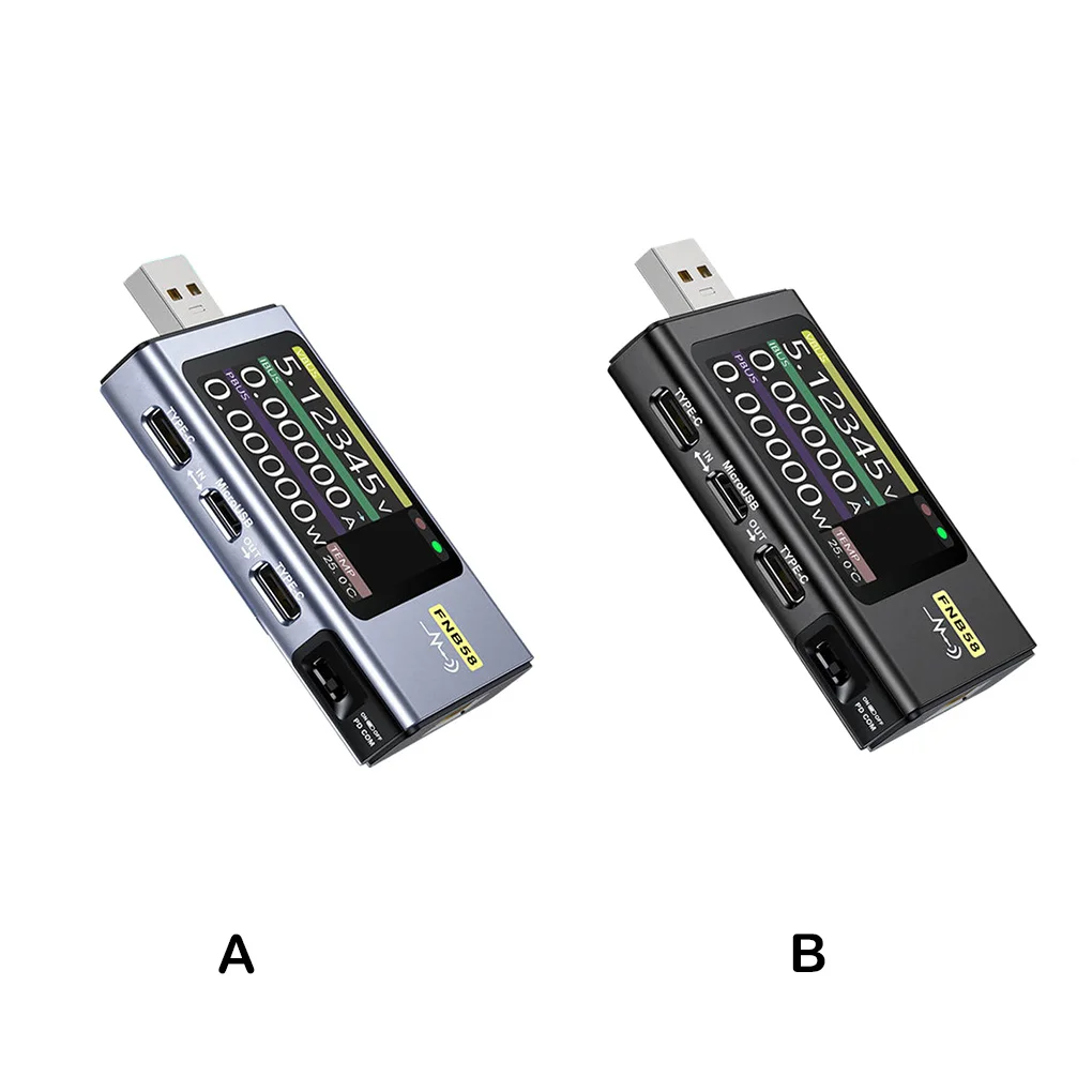 

USB Mobile Phone Charger Tester Power Supply LCD Screen Portable Voltmeter Ammeter Detector Testing Device Black Type 2