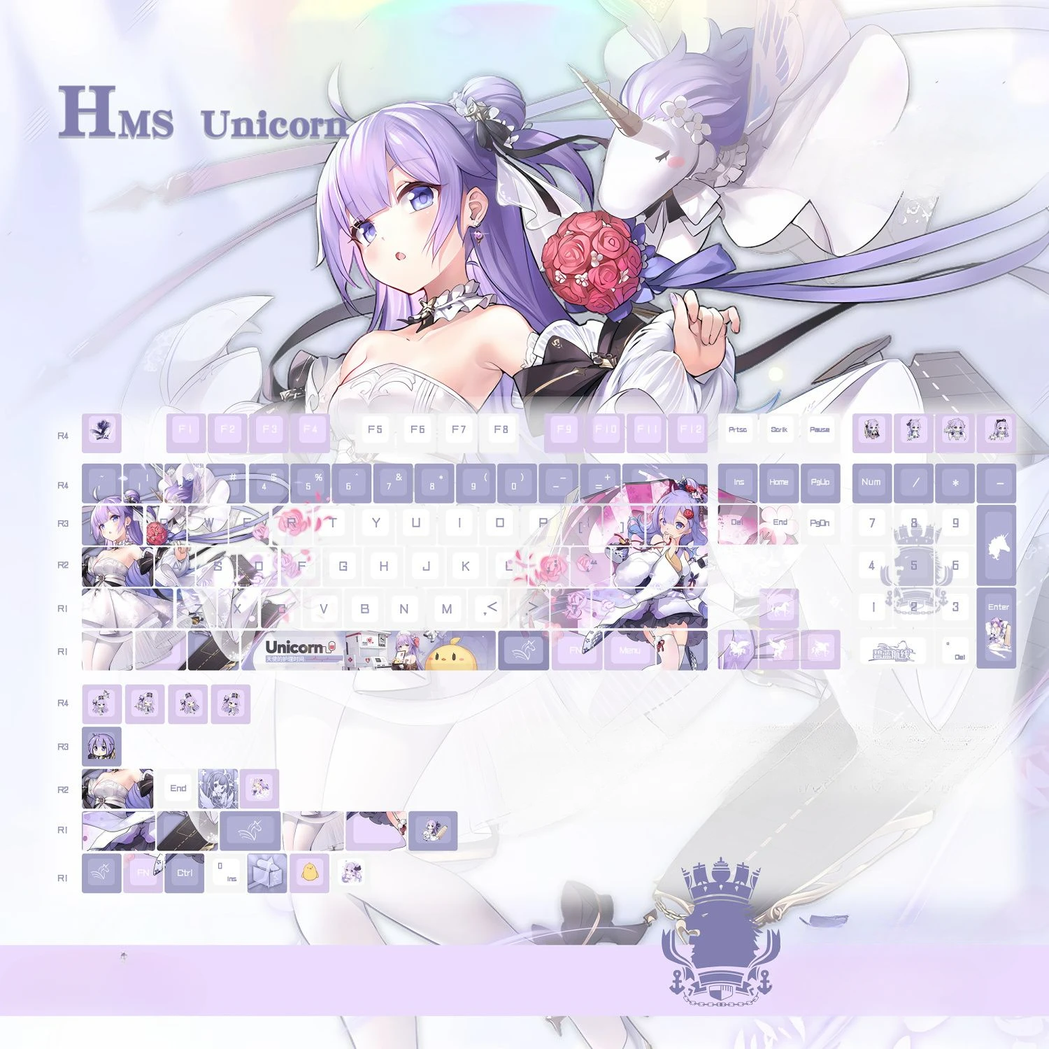 130 клавиш/комплект механические колпачки для клавиатуры Единорог