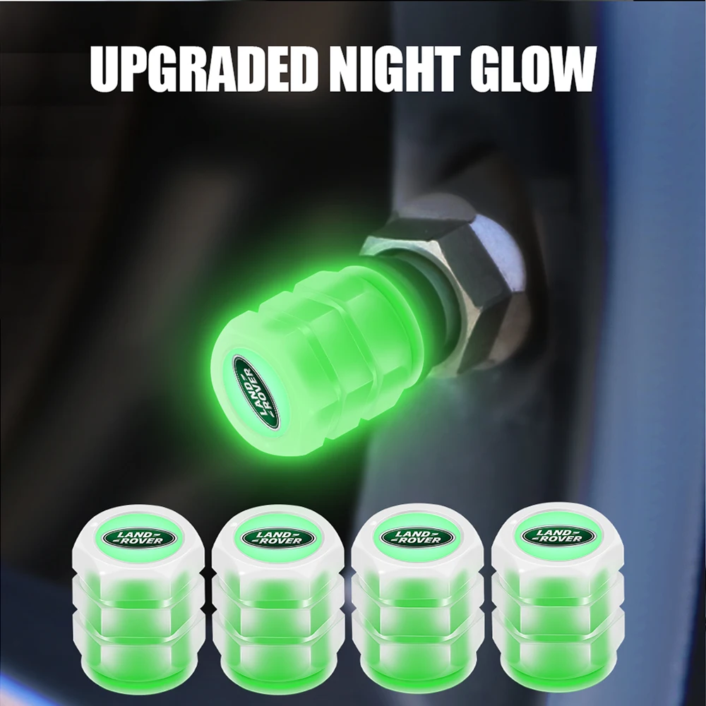 

5Pcs Mini Fluorescent Luminous Car Tire Valve Caps Exterior Accessories For Land Rover Discovery 2 4 Freelander Defender 90 SVR