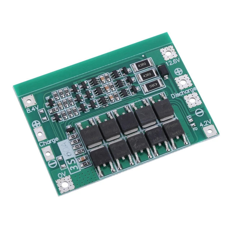 

HFES 4X 3S 60A Bms Board Lithium Li-Ion 18650 Battery Protection Board With Balance For Drill Motor 11.1V 12.6V Cell Module