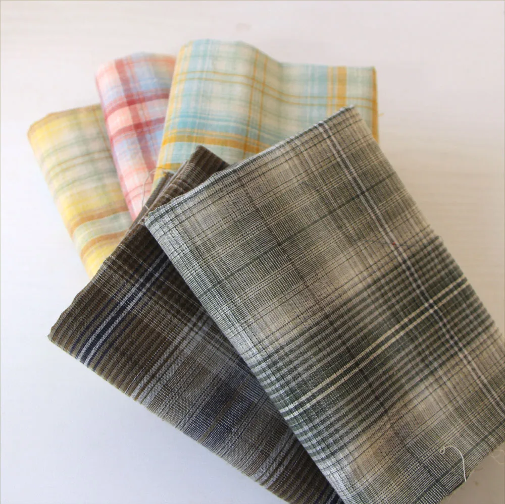 Японская окрашенная в пряжку ткань ручной работы сделай сам пэчворк 100%