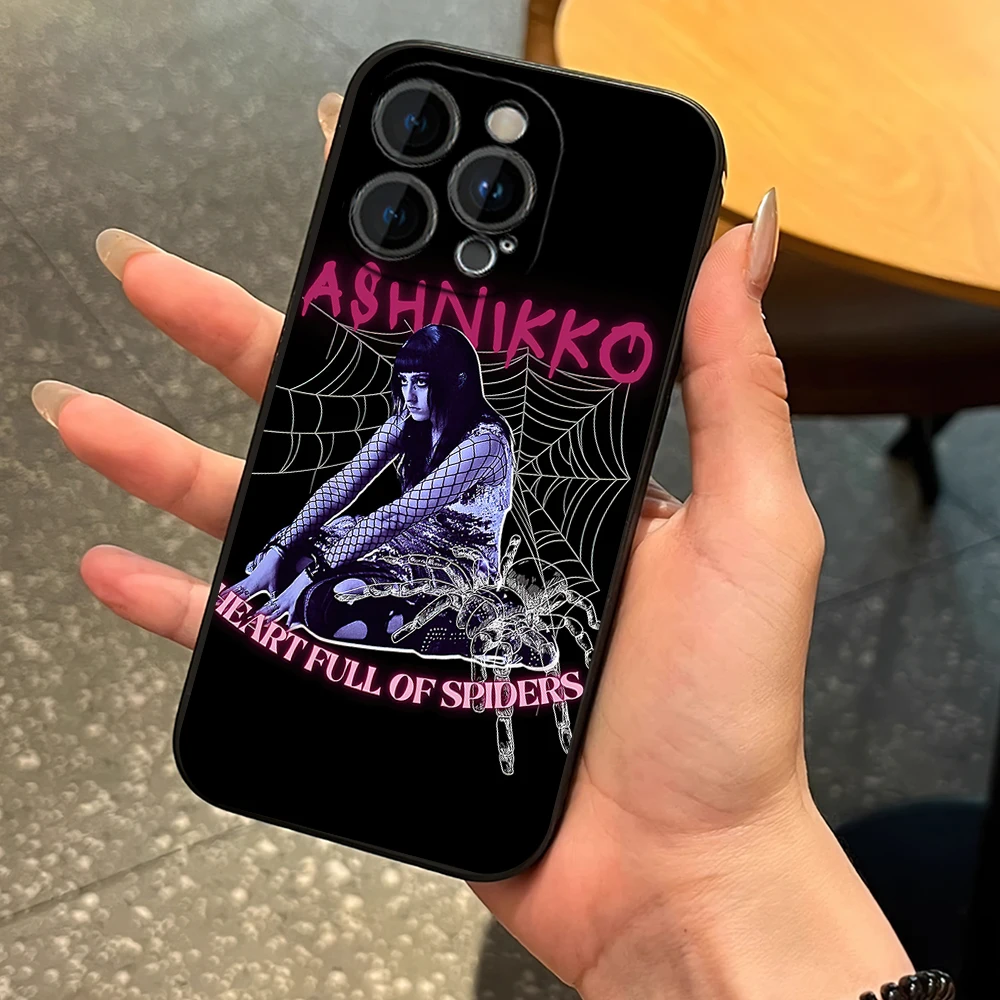 Rapper A-Ashnikko Weedkiller Phone Case for iPhone 12 11 13 14 15 16 Max Pro Plus Black Soft Silicone Cover