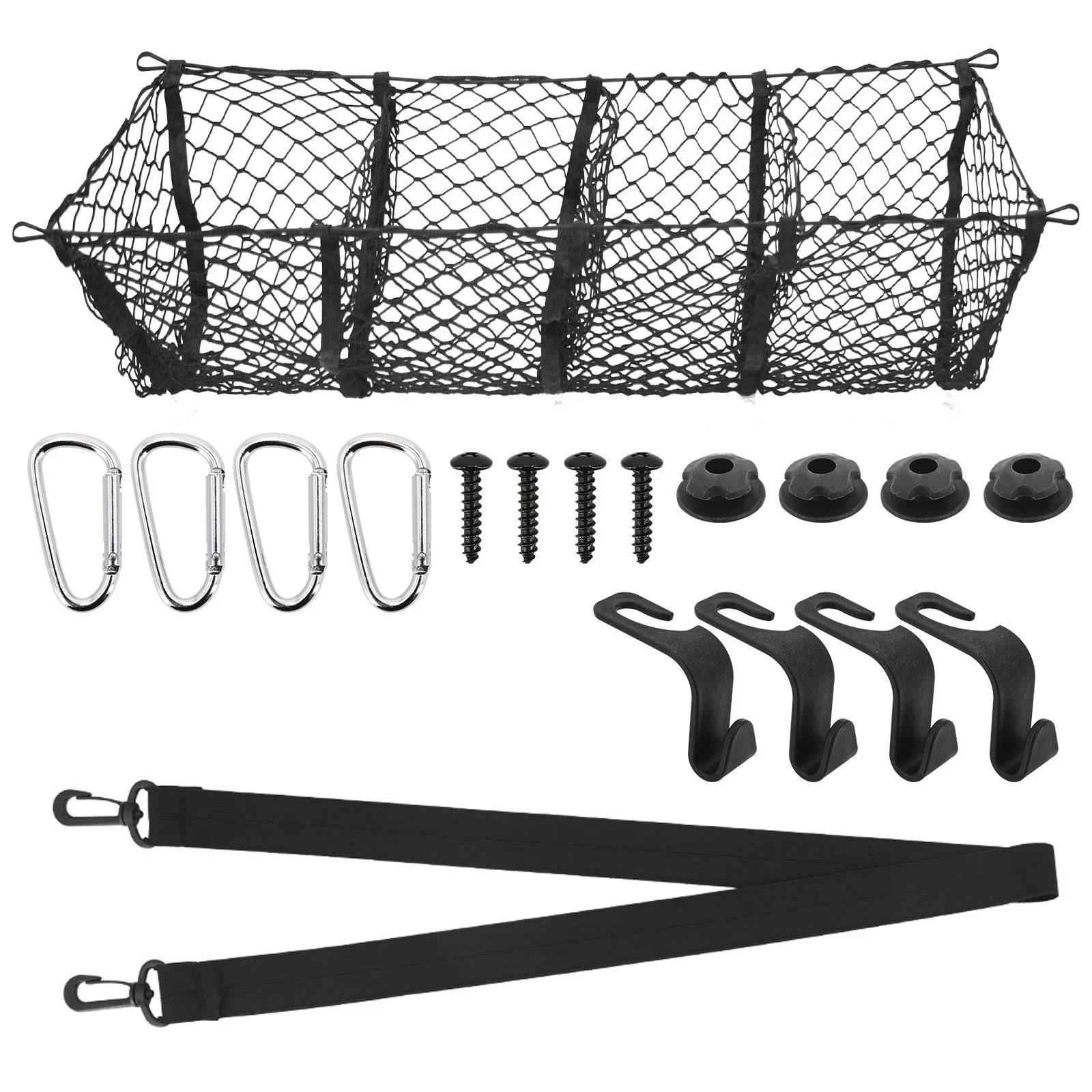 

Органайзер для багажника с 4 карманами для хранения багажа, сетка для Dodge Ram pickup 1500 2500 3500 4500 SRT-10 4x4 DRW Rumble Bee