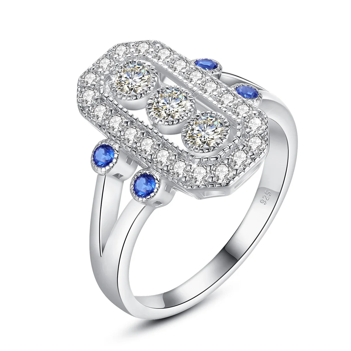 

Madison Audury Luxury Moissanite Rings For Women 925 Silver Party Engagement Vintage Sapphire Ring Fine Jewelry Free Shipping