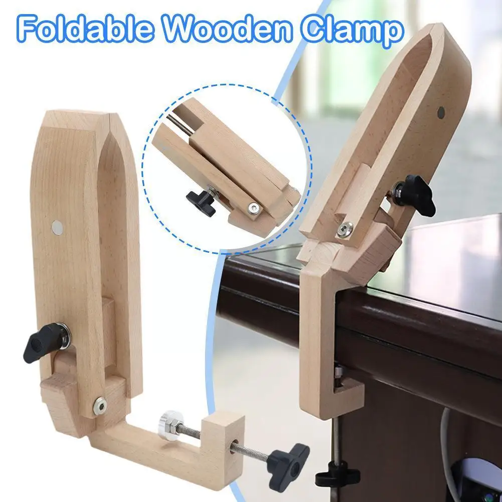 

Foldable10-70mm Wooden Clamp Adjustable Wood Leather Sewing Stitching Craft Lacing Diy Tools Hand X3t0