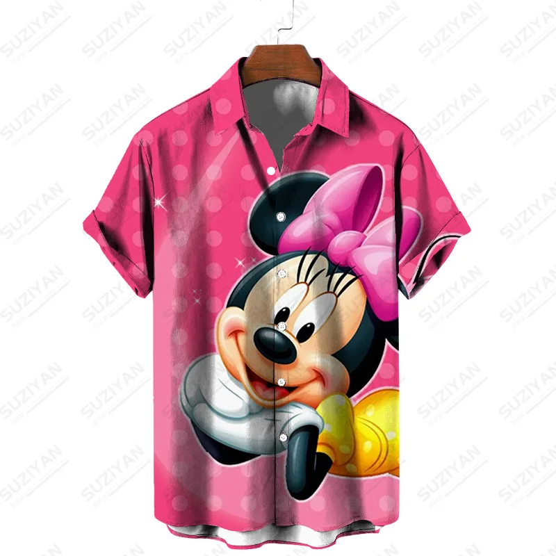 

Рубашка с коротким рукавом и принтом Диснея, лидер продаж, фрилансер, элегантные рубашки, забавная красивая одежда, Однотонная рубашка с вор...