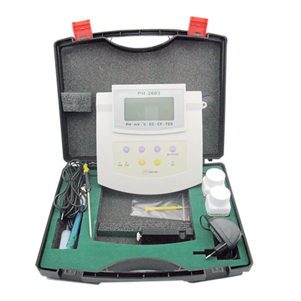 

6 In 1 Water Quality Tester Measuring Instrument Sensor Electrode Probe 3 Lcd Ph Meter Ec Cf Tds Orp Temp Digital Ppm Meter