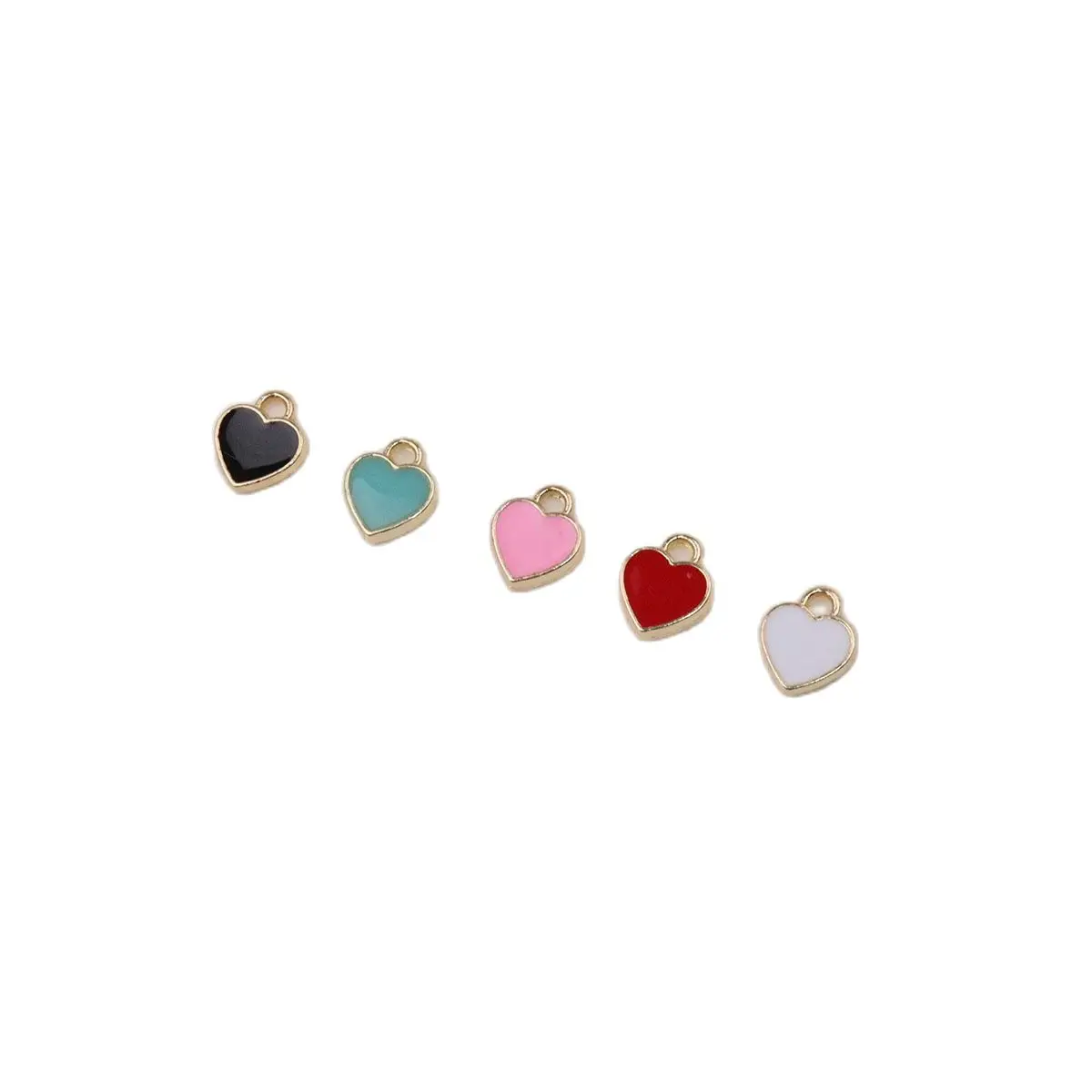 

Eruifa 10pcs 6mm Mini Epoxy Heart Coin Zinc Alloy Accessory Necklace,Earring Bracelet Girl Kids Women's Jewelry DIY Handmade