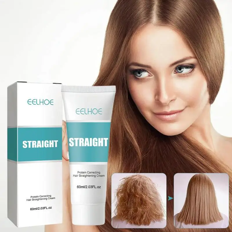

Sdotter 60ml Keratin Hair Straightening Cream Professional Damaged Faster Nourishing Smoothing Curly Hair Care Protein Correctio