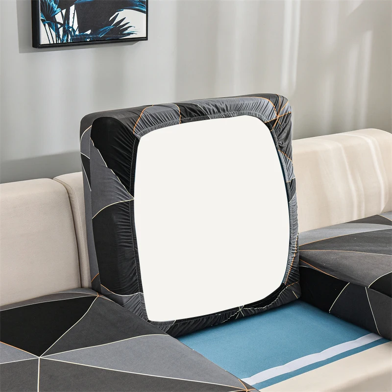 

Elastic Sofa Seat Cushion cover ​Geometric Couch Seat Cover Removable Washable Soft Spandex Furniture Protector