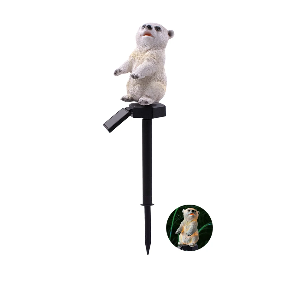 

Waterproof Easy Install Energy Saving Home Lawn Lamp Solar Light Yard Outdoor Path Wall Garden Landscape Bear Shaped Decorations