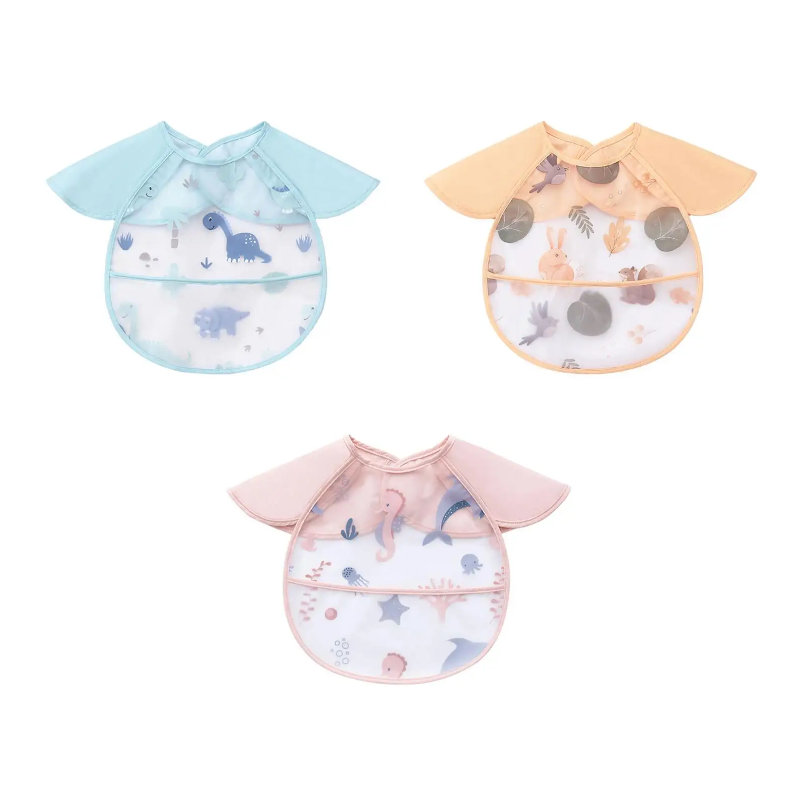 

Baby Feeding Bib Eating Smock Washable Lightweight Easy Clean Waterproof Bib for Baby for Drawing Eating Painting Accessories