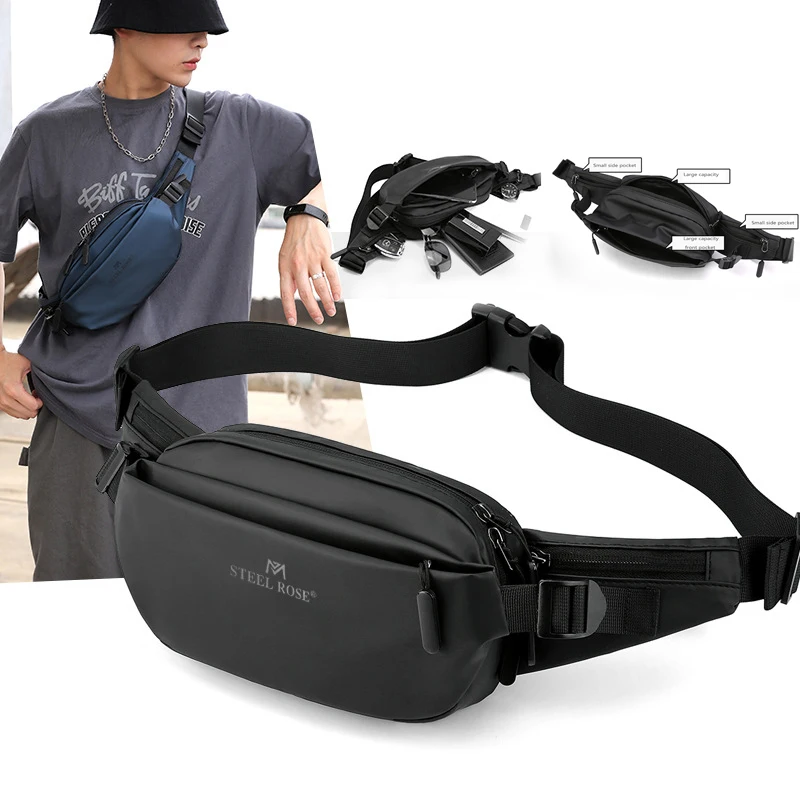 

Men's Waist Bag Fashion Chest Pack Outdoor Sports Belt Bag For Teenager Waterproof Men Waist Bags High Quality Fanny Pack