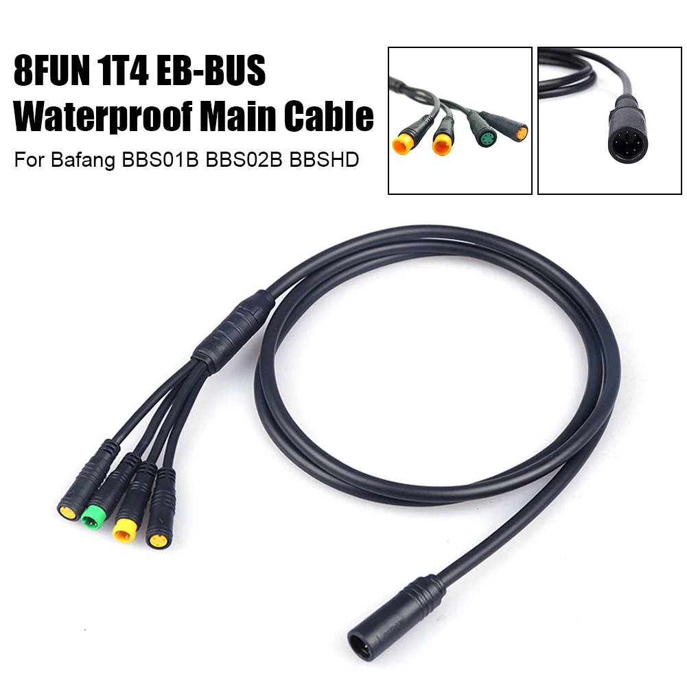 

1T4 EB-BUS Waterproof Main Cable For Bafang 8FUN Mid Hub Motor Kits E-BIKE BBS01B BBS02B BBSHD Brake Display Throttle Connector