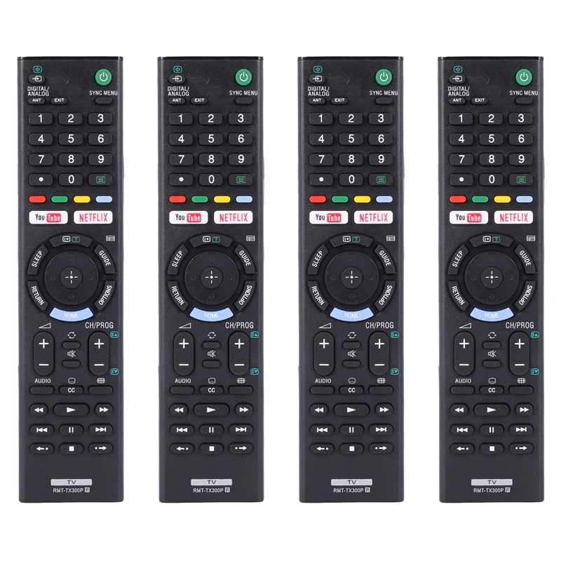 

4X Remote Control RMT-TX300P For SONY TV RMT-TX300B RMT-TX300U With Youtube/NETFLIX