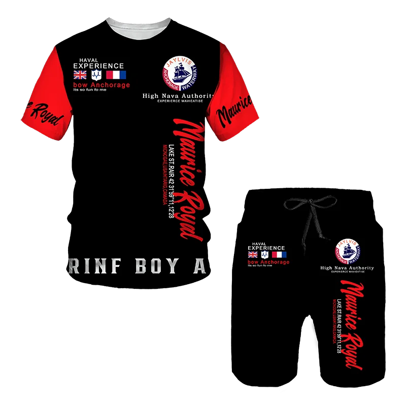 

Summer Men's T-Shirts Suits Fashion Letters 3D Printed Tshirt/Casual Shorts/Couple Tracksuits Sport Casual Men's Shorts Set