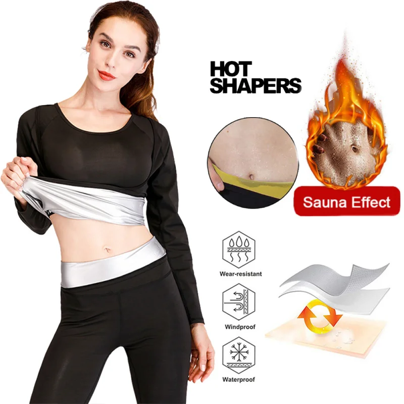 Sauna Set Women Weight Loss Jacket Sweat Suit Body Shapers Shirt Yoga Legging Trimmer Pant Waist Trainer Tracksuits