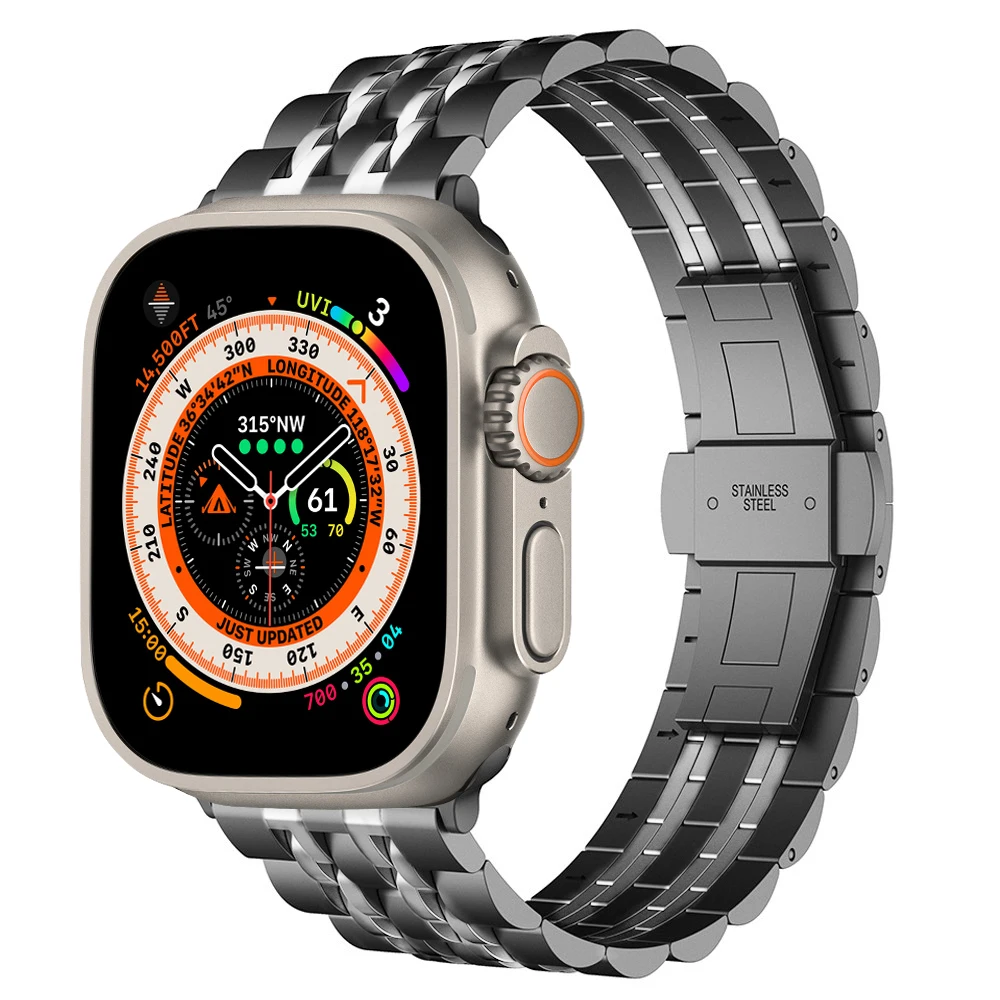 

Bands for Apple Watch 49mm Band Ultra SE 8 45mm 44mm Metal Business Bracelet for iWatch Ultra 7 6 5 4 3 Correa 41mm 40mm 42mm