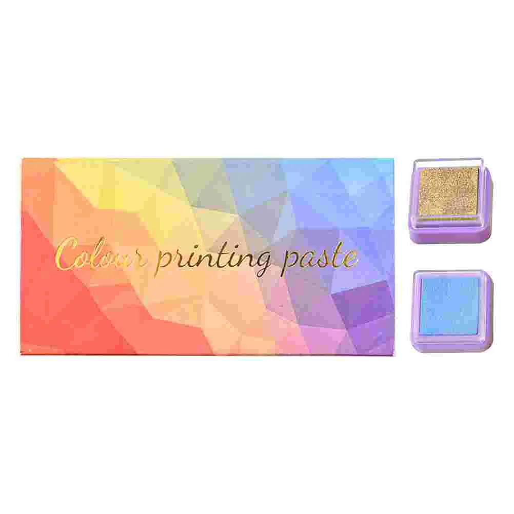 

1 Set of Household Ink Pads Multi-function Finger Inkpads Portable Craft Inkpads