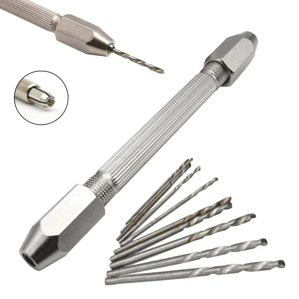 Медные двухсторонние тиски ручной патрон + 10 сверл инструмент для ремонта