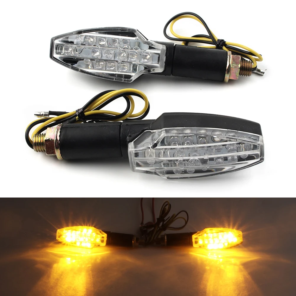 

DC 12V Universal Street Motorcycle Bike LED Turn Signals Indicators Lights Daytime Running Lamps