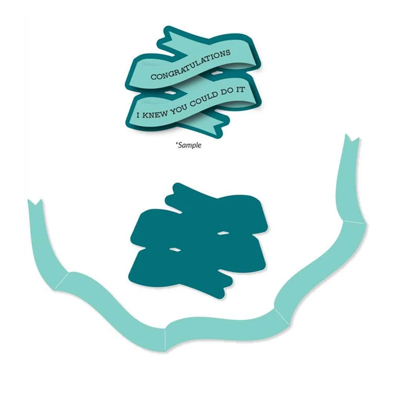 

3D Banner Cutting Die DIY Card Album Photo Making Handicrafts Stencil For Decoration Scrapbooking New 2022