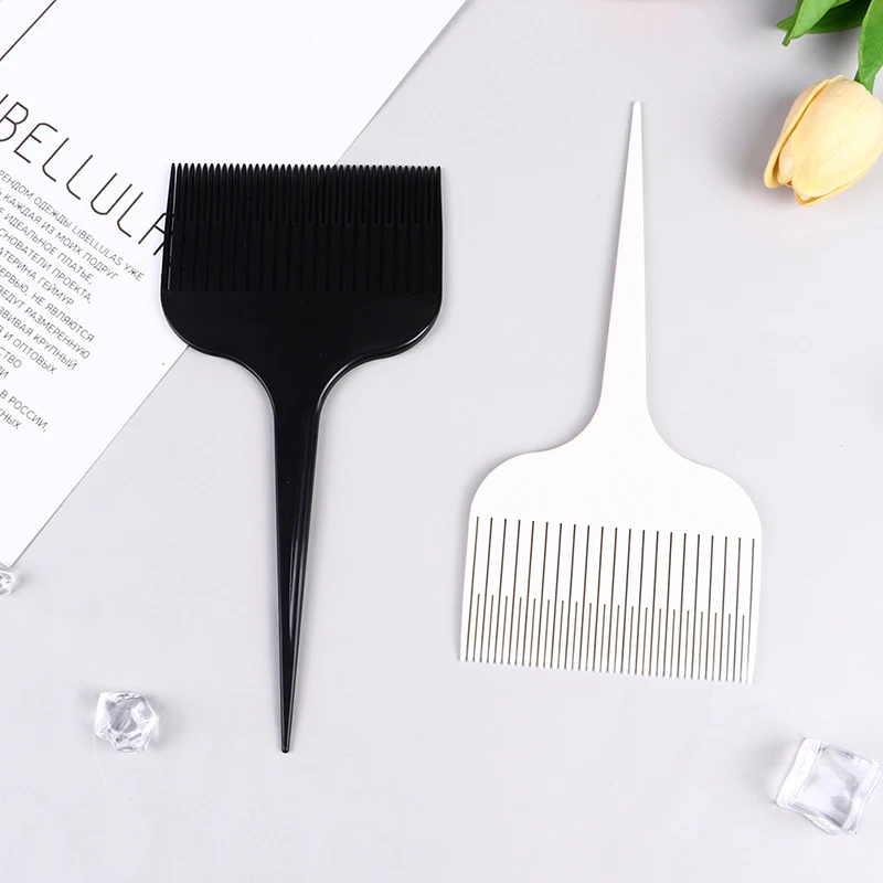 

1PC Plastic Hair Brush Highlighting Teasing Hairdressing Dyeing Comb With Rat Tail And Wide Tooth Hair Style Accessories Гребень
