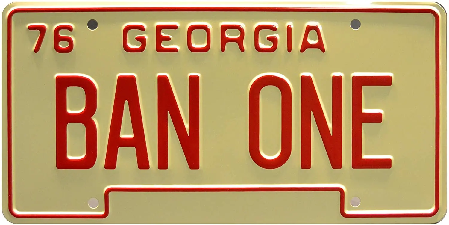 

Celebrity Machines Smokey and The Bandit | BAN ONE | Metal Stamped License Plate