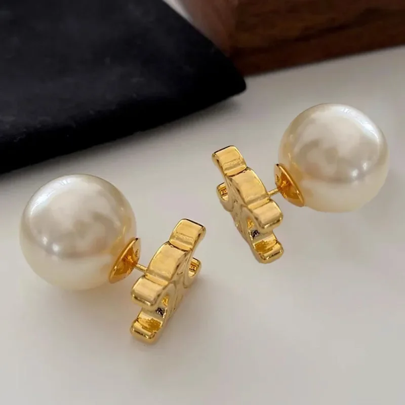 

2023 новые жемчужные серьги-гвоздики, Женские Ювелирные изделия