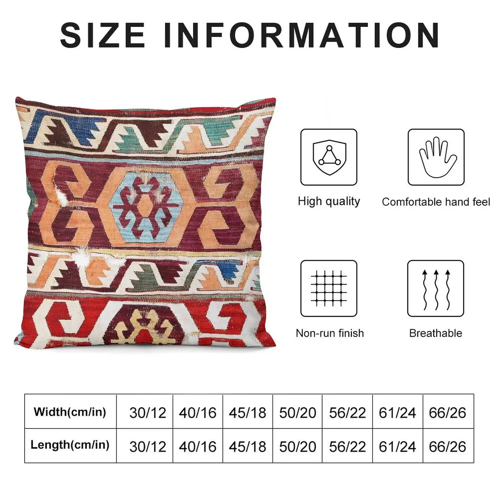 Коня 18-го века центральная анатолийская подушка с принтом Kilim декоративные чехлы