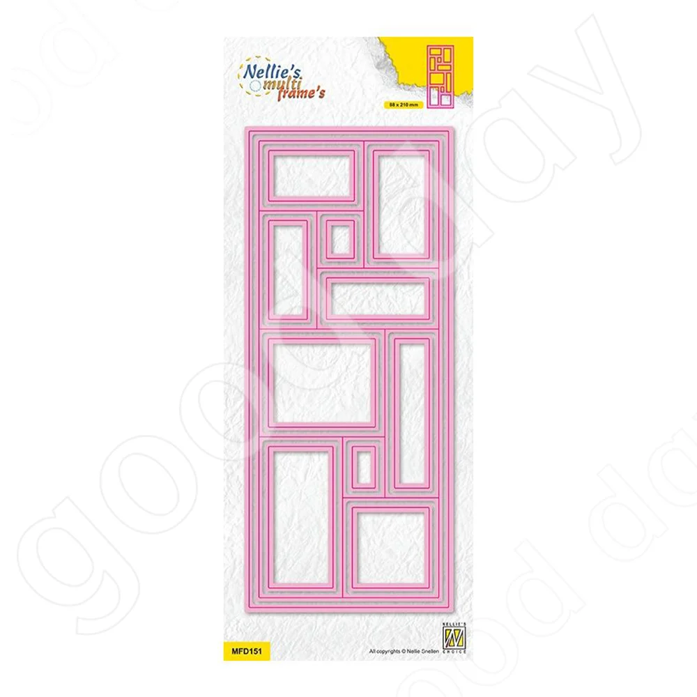 

New 2022 Arrival hot sale Different rectangle Metal Cutting Dies Scrapbook Diary Decoration Embossing Template Card Handmade