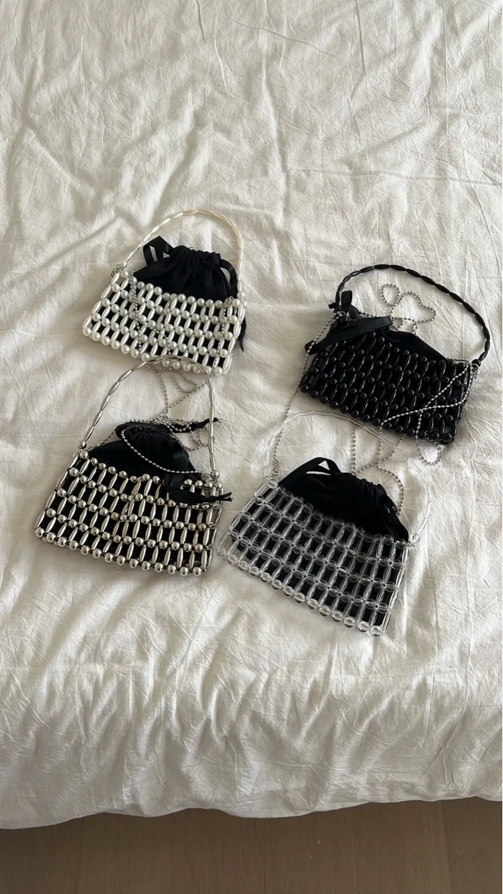 

2023 Crossbody Bag Korean style stick diamond and pearl elegant and lovely temperament small bags unique design casual all-match