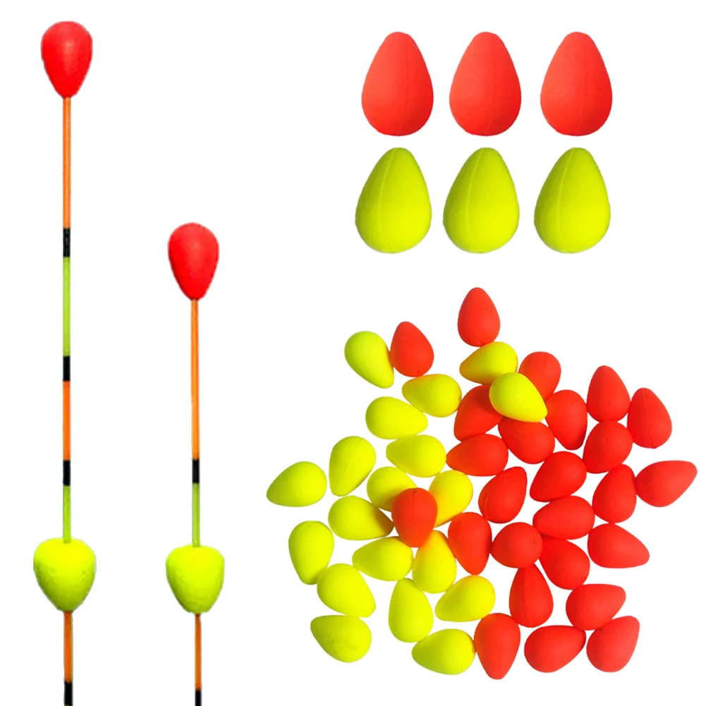

10/50/100pcs Float Tip Tail Eye-catching Beans Bobber Indicator Visualable Beads 6.8mm Float Tail Bead Fishing Accessories Pesca